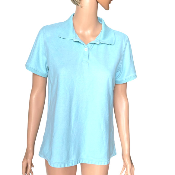 LL Bean Blue Polo Shirt Women Sz S slightly used - Picture 1 of 7